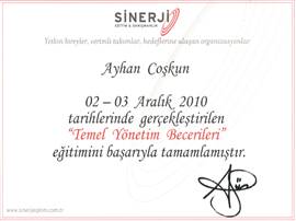 Alınan Eğitim, Sertifika ve Ödüller - 52